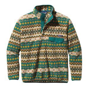 Patagonia Men's Green Patterned Fleece Jacket
